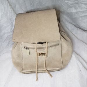Ugg Suede Drawstring Backpack Bag
